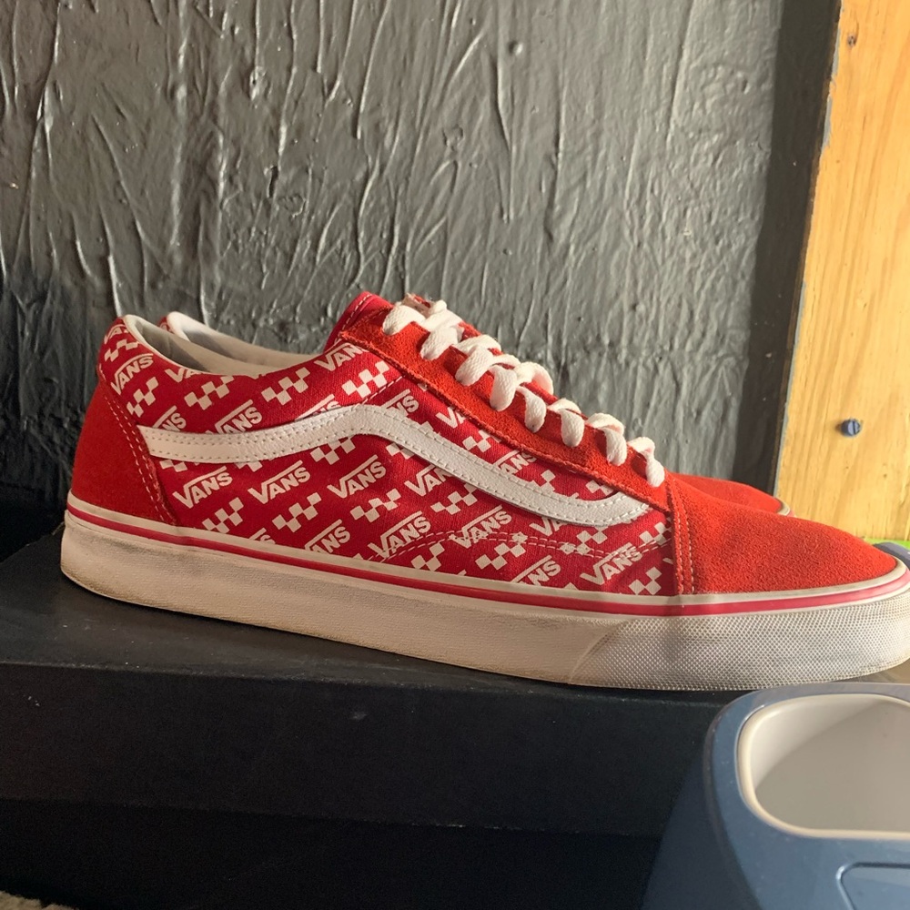 Red checkered vans